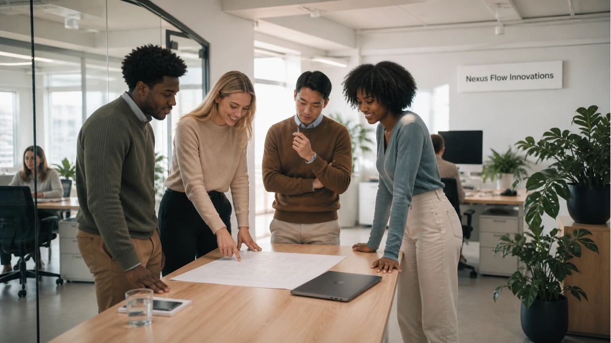 A team at work