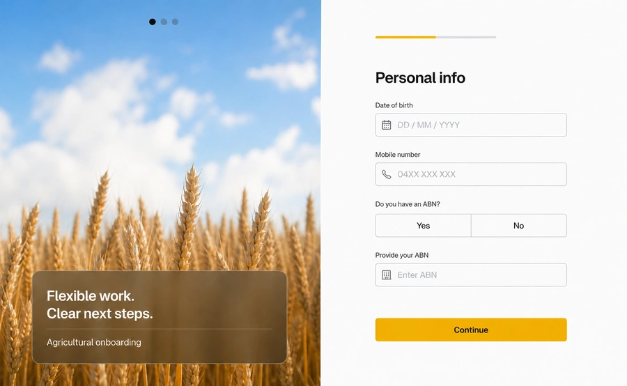 Member onboarding interface refinement